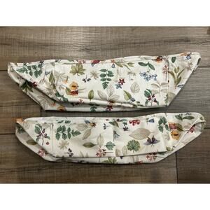 Longaberger Paper Tray & Tapered Paper Tray Basket Liners Botanical Fields RARE